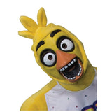 chica deluxe costume adults, overhead mask with moulded face.