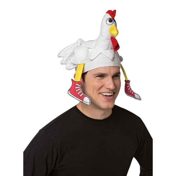 Chicken Hat novelty animal accessory for adults