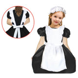 White colonial apron and mop hat costume set for children – perfect for Book Week and historical dress-ups