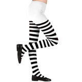 Black and white striped tights for childrens storybook and witch costumes