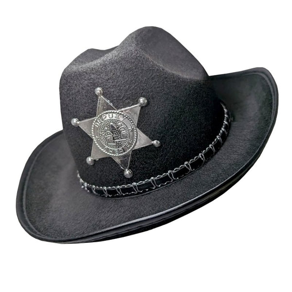 Childrens Black Sheriff Hat