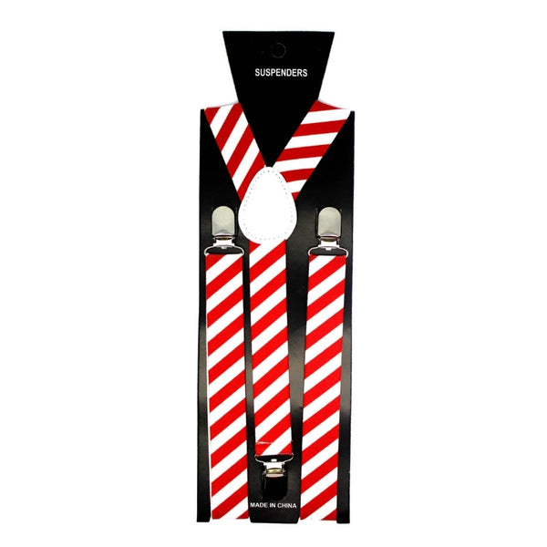 Christmas stripe adjustable adult suspenders costume accessory