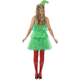 Christmas tree dress with layers and mini hat