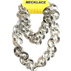 Gold and silver chunky chain necklaces for hip-hop, retro, and costume looks