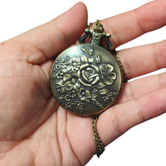 Classic pocket watch costume accessory with metallic finish and chain – perfect for vintage, steampunk, or historical costumes