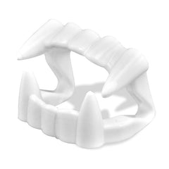 Classic white vampire dentures costume accessory for Halloween