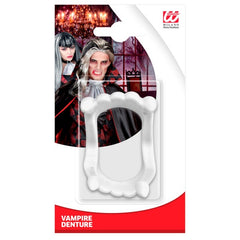 Classic white vampire dentures costume accessory for Halloween