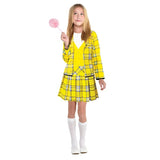Clueless girls costume, yellow check dress and attached jacket.