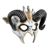 Commedia Dell'Arte demon mask with curved horns