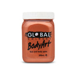 Copper metallic face and body paint by Global 200ml