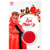 Cream costume makeup tray in white, black, red, green, and grey