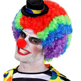 Black costume face paint shown on clown character makeup