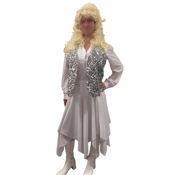 country singer costume hire fringe skirt sequin vest western outfit brisbane