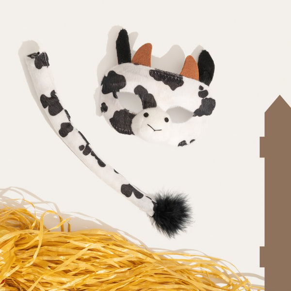 Cow ears and tail set deluxe animal costume accessory