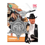 Packaging for cowboy string tie and sheriff badge
