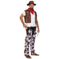 Cowboy Costume with Cow Print Chaps Adult