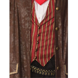 Cowboy Costume-Adult, red stripe vest.