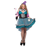 Crazy Hatter ladies costume hire Brisbane with layered dress and headband
