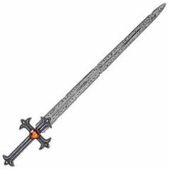 Crusader sword with red diamante detail medieval costume weapon