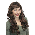 Curly Glamour Wig with Fringe – Brown