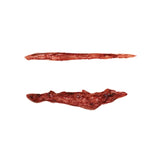 Close up of Cut Throat - Tinsley 3D FX Transfer, two long cuts, one wider than the other, just add a little blood to bring to life.