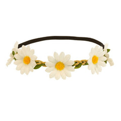 Daisy flower headband festival costume accessory