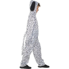 Dalmatian children’s costume – spotted jumpsuit with tail, ears, and gloves – Book Week and animal dress-up