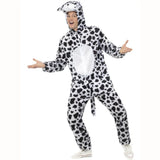 Dalmatian Dog Costume, adult jumpsuit with white tummy