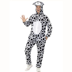 Dalmatian Dog Costume, adult, unisex with attached hood and tail. 