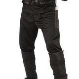 Dark Ninja Costume-Adult, pants with shin guards.