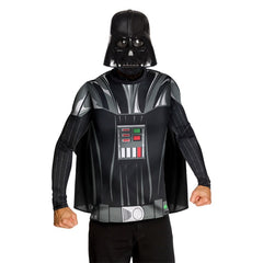 Adult Darth Vader Classic Costume Shirt and Mask with printed armour design – Star Wars cosplay outfit