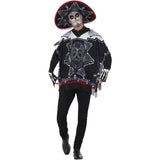 Day of the Dead Bandit costume with poncho, sombrero, and gloves – Mexican fiesta outfit