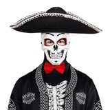 Day of the Dead Skull Mask Worn for a Halloween Costume