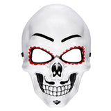 Day of the Dead Skull Mask with Black and Red Detailing – Front View