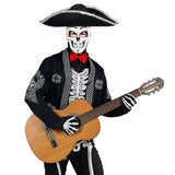 Day of the Dead Skull Mask Worn with Guitar