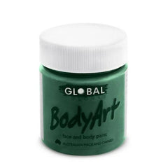 Deep green face and body paint by Global – non-toxic water-based paint for costumes, cosplay, and sports events