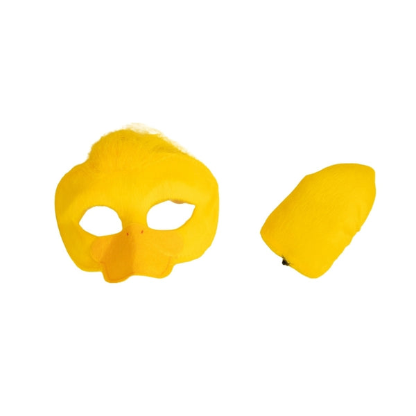 Deluxe Duck Animal Set – yellow mask and tail costume set for Book Week, Letter D, and animal-themed parties.