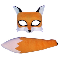 Deluxe Fox Animal Set – mask and tail costume set for Book Week, Letter F, and animal themed parties.