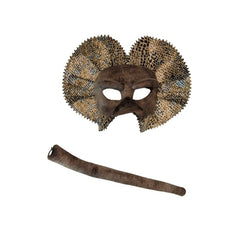 Deluxe Frill Neck Lizard Animal Set – mask and tail costume set for Book Week, Letter F, and Australian-themed parties.