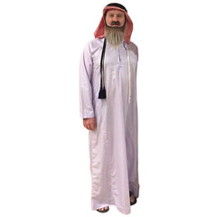 deluxe arab costume hire lilac robe headwear