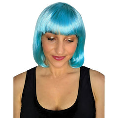 Deluxe Bob Wig Candy Blue – vibrant 1920s flapper style wig
