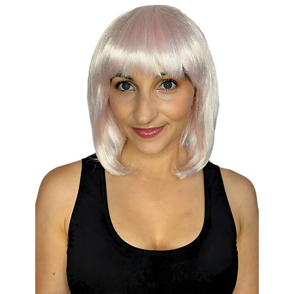 Deluxe Bob Wig Pastel Pink – soft pastel 1920s bob wig