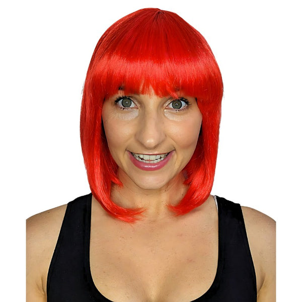 Deluxe Bob Wig Red – sleek red 1920s style costume wig