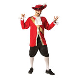 Deluxe Captain Hook Costume for adults from Disney Peter Pan with red pirate coat and hat for Book Week