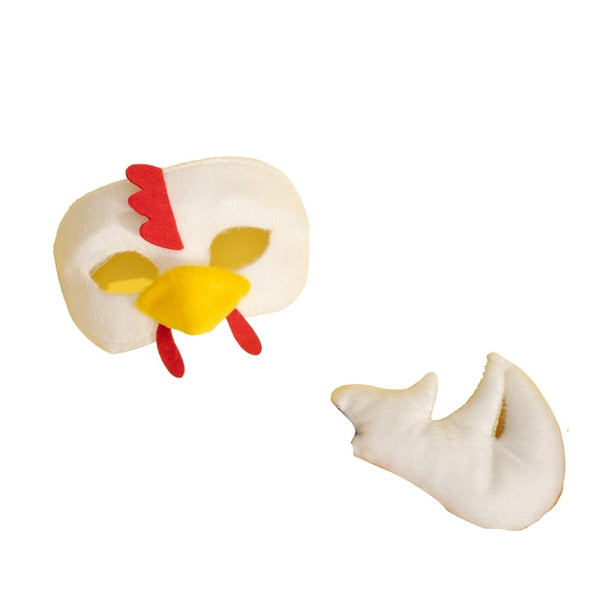 Deluxe Chicken Animal Set with beaked mask and tail by Little Safari