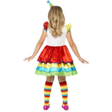 Deluxe Clown Girl Costume, dress and mini hat.