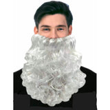 white curly costume beard with elastic strap