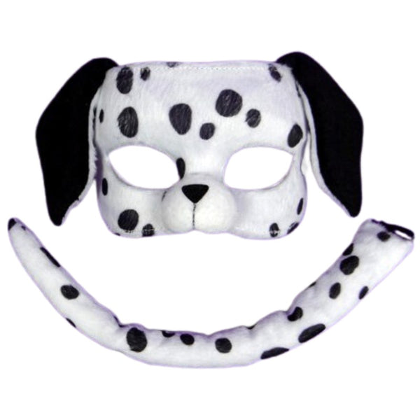Deluxe Dalmatian Animal Set with spotted dog mask and tail by Little Safari