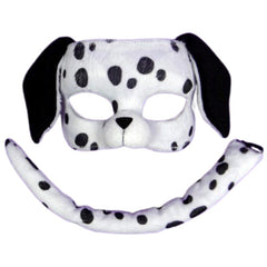 Deluxe Dalmatian Animal Set with spotted dog mask and tail by Little Safari