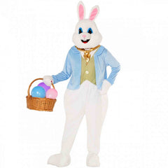 Deluxe Easter Bunny men’s costume plush jumpsuit